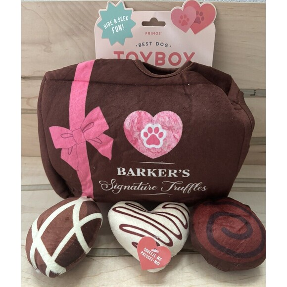Fringe | Dog Toys Set Give Me Some Sugar & 3 Mini Squeakers Chocolate Shape - Picture 1 of 7